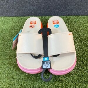 NWT REEF Cushion Bondi Bay Women Size 10 Vintage Ombre Slide Sandals Platform